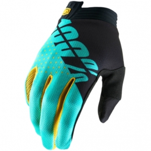 Мотоперчатки 100% ITrack Glove Black/Aqua M (10015-215-11) pitbikemarket.ru